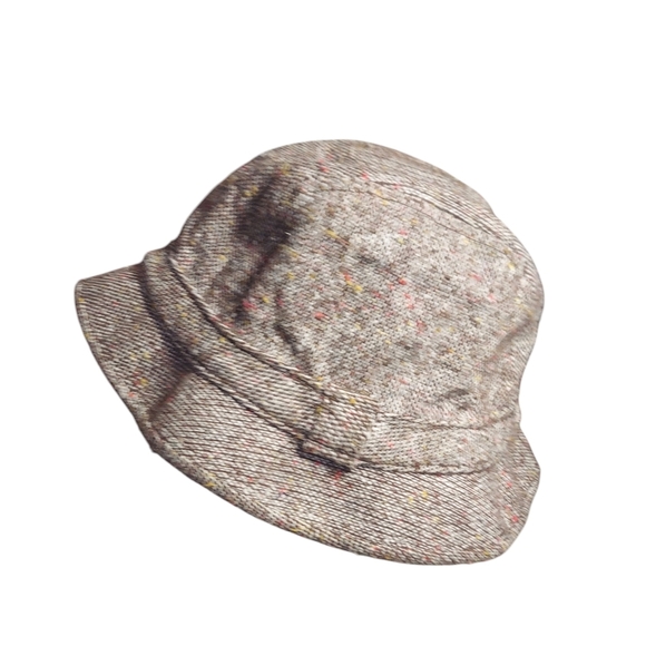 The Vagabond Pocket Hat Vintage Union Made Fedora Brown Red Tweed - Picture 7 of 15